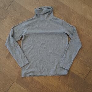 Ichi Antiquites Turtleneck Pullover Womens Gray‎ Wool Blend Knitted Long Sleeve
